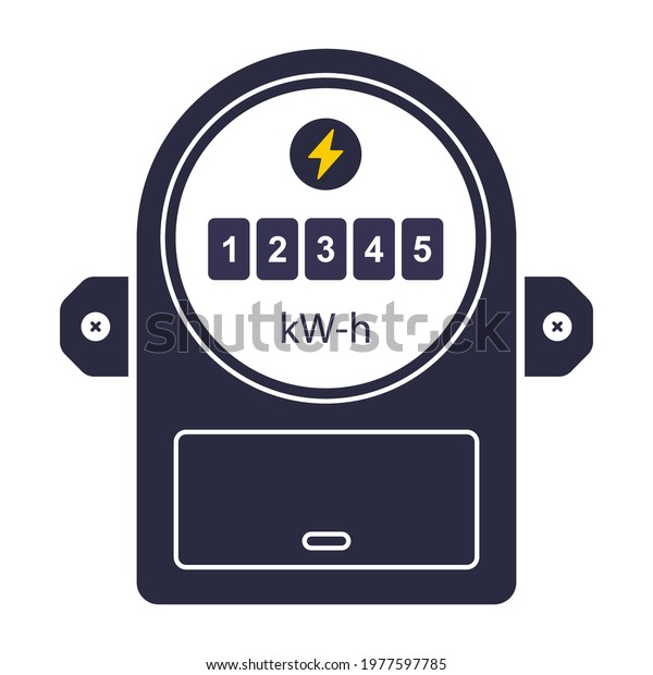 device icon for measuring electricity\
consumption. flat vector\
illustration