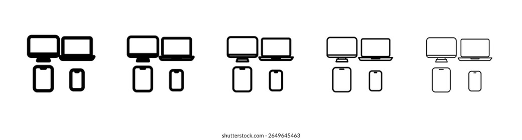 Device icon outline simple illustration isolated