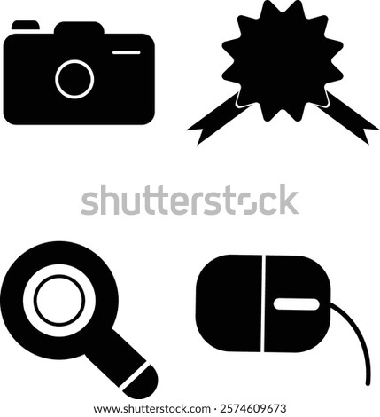 Device icon set with background