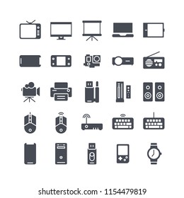 Device Icon Set with Solid Style
