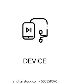 Device icon. Single high quality outline symbol for web design or mobile app. Thin line sign for design logo. Black outline pictogram on white background