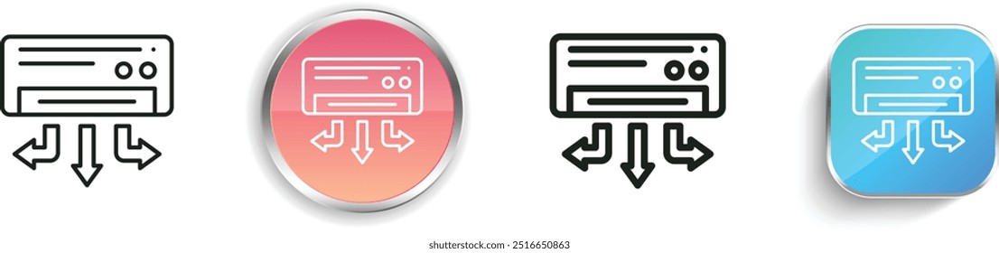 device icon. Thin Linear, Regular and Button Style Design Isolated On White Background