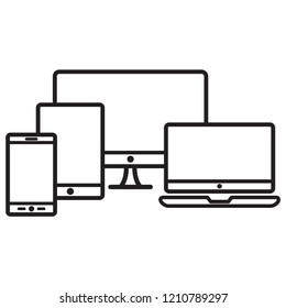 device icon in trendy flat design 