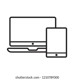 device icon in trendy flat design 