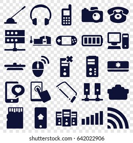 Device icons set. set of 25 device filled icons such as phone, hacksaw, vice clamp, phone with heart, portable console, wi-fi, desk phone, arm lever, camera, camera lense