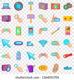 Device icons set. Cartoon style of 36 device vector icons for web for any design