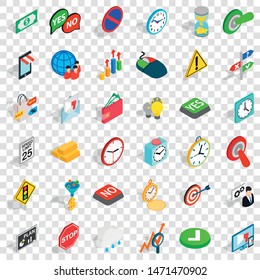 Device icons set. Isometric style of 36 device vector icons for web for any design