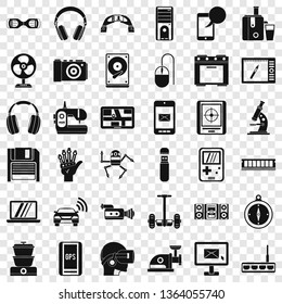 Device icons set. Simple style of 36 device vector icons for web for any design