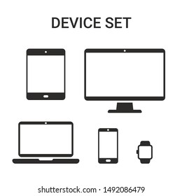 Device Icons smartphone, tablet, laptop and desktop computer