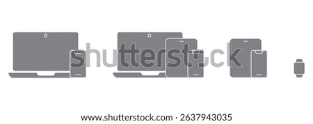 Device icons: smartphone, tablet, laptop and desktop computer