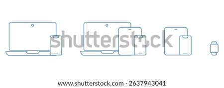 Device icons: smartphone, tablet, laptop and desktop computer