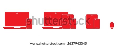 Device icons: smartphone, tablet, laptop and desktop computer