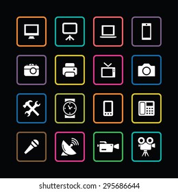 device icons universal set for web and mobile