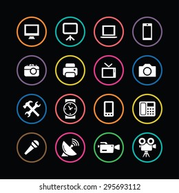 device icons universal set for web and mobile