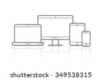 Device Icons vector illustration of responsive design for presentation