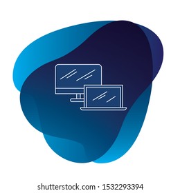 
Device Icons vector illustration of responsive design for presentation