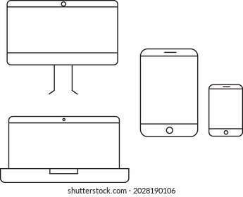 Device Icons vector illustration of responsive designs for presentation

C