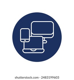 Device icons vector stock illustration.