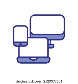 Device icons vector stock illustration.
