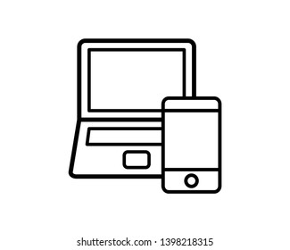 Device Icons vector templates, illustration of responsive design for presentation