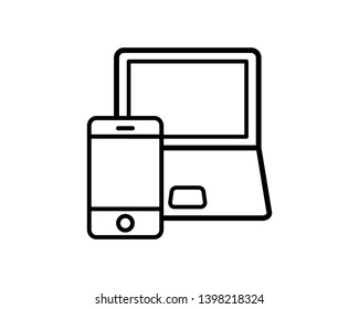 Device Icons vector templates, illustration of responsive design for presentation