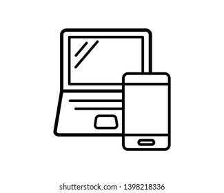 Device Icons vector templates, illustration of responsive design for presentation