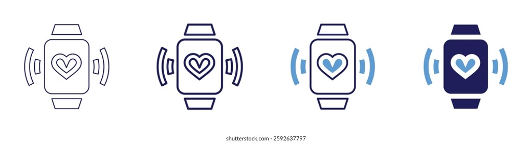 Device integration icon in 4 different styles. Thin Line, Line, Bold Line, Duotone. Duotone style. Editable stroke.