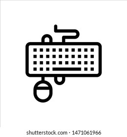 Device, Interface, Keyboard, Mouse, Obsolete  Blue and Red Download and Buy Now web Widget Card Template. Vector Icon Template background