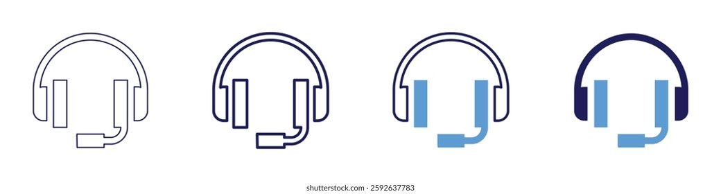 Device inventory icon in 4 different styles. Thin Line, Line, Bold Line, Duotone. Duotone style. Editable stroke.
