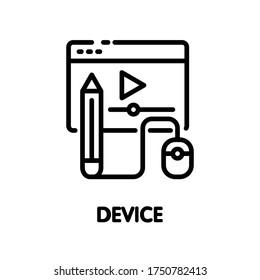 Gerät zum Lernen von Konturen Symbol Design-Illustration auf weißem Hintergrund eps.10