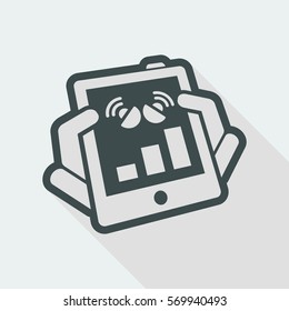 Device levels - long shadow icon