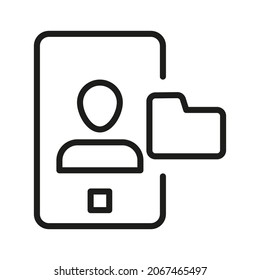 Icono de línea de dispositivo. Símbolo vectorial sobre fondo blanco. Para Web y APP
