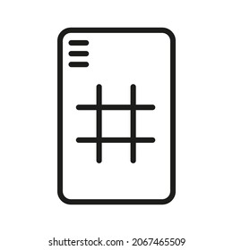 Icono de línea de dispositivo. Símbolo vectorial sobre fondo blanco. Para Web y APP