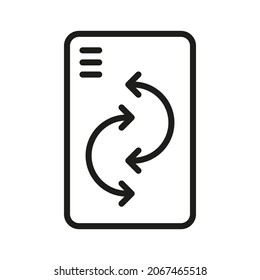 Device line icon. Vector symbol on white background. For Web and APP