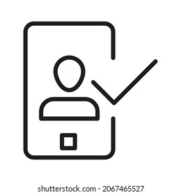 Device line icon. Vector symbol on white background. For Web and APP