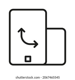 Symbol der Gerätezeile. Vektorsymbol auf weißem Hintergrund. Für Web und APP