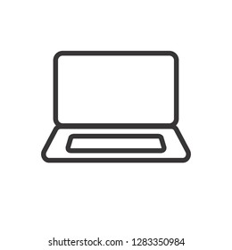 Device line icons. vector linear laptop icon. - Vector