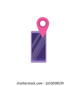 Icono de ubicación del dispositivo o icono GPS del dispositivo. el concepto de un icono de seguimiento de dispositivos.