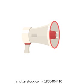 El dispositivo es un altavoz. Megáfono, ilustración vectorial