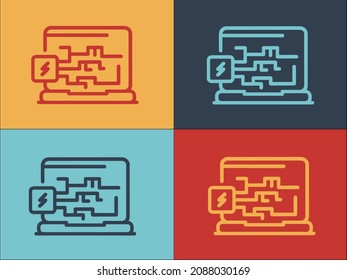 Device Malware Logo Template, Simple Flat Icon of technology,malware,computer