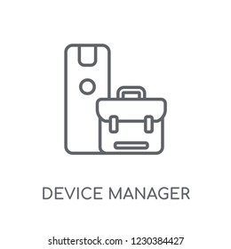 Device manager linear icon. Modern outline Device manager logo concept on white background from hardware collection. Suitable for use on web apps, mobile apps and print media.