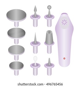 device for manicure. hardware manicure. apparatus for pedicure