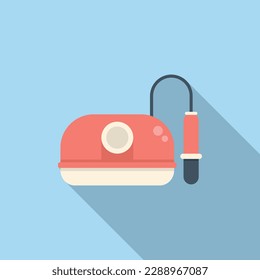 Device manicure icon flat vector. Cosmetic care. Salon spa