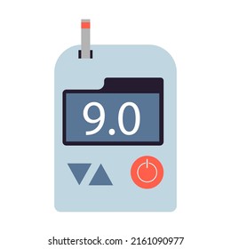 Device for measuring blood sugar levels. Simple flat vector isolated on white background