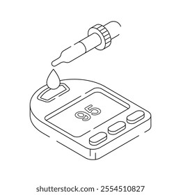 A device for measuring blood sugar levels in diabetic patients