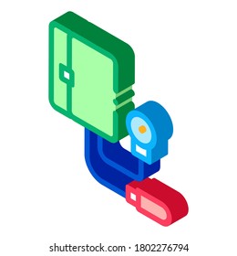 device for measuring pressure tonometer icon vector outline illustration
