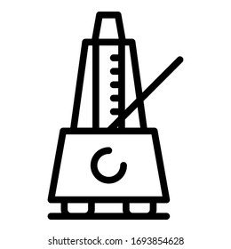 Icono metrónomo del dispositivo. Icono de vector metrónomo del dispositivo de esquema para diseño web aislado en fondo blanco