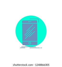 Device, mobile, phone, smartphone, telephone Glyph Icon.