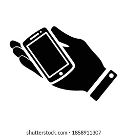 Device mobile touch icon. Black color vector.