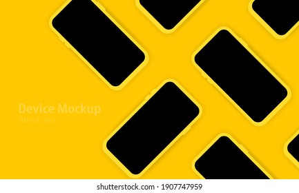 Device mockup banner. Can be used for business, marketing and advertising. Vector EPS 10. Isolated on background